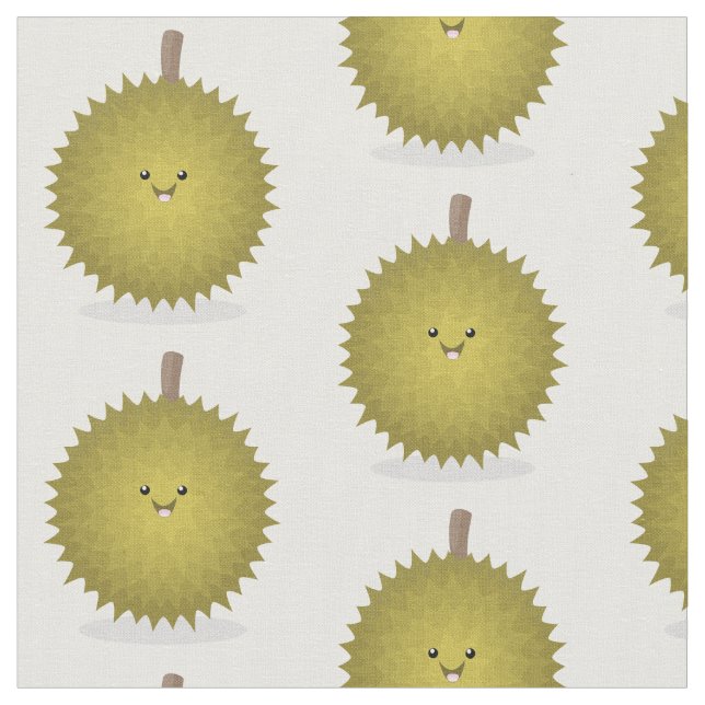 Tecido Imagem de desenhos animados bonitos e felizes em D (Detalhe)