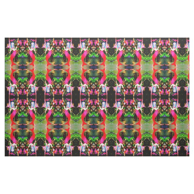 Tecido imagens espelhadas de sereias-partidárias vermelha (Fat Quarter)