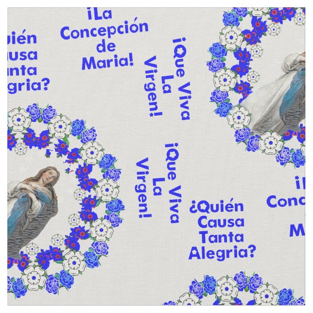 Tecido Immaculate Conception Virgin Nicaragua Spanish  (Detalhe)