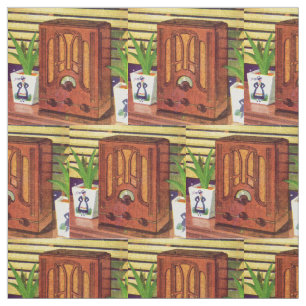Tecido impressão 1937 de rádio da catedral