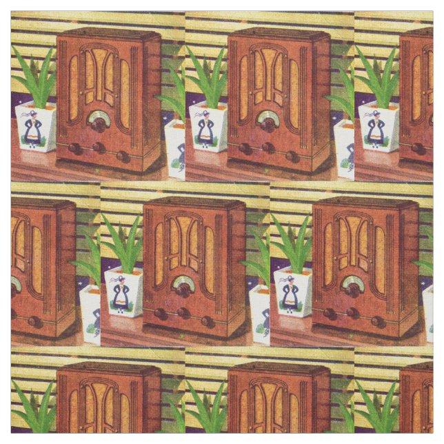 Tecido impressão 1937 de rádio da catedral (Modelo)