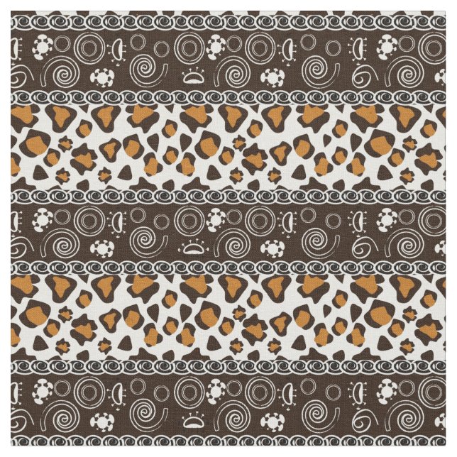 Tecido Impressão africano com teste padrão da pele da (Detalhe)