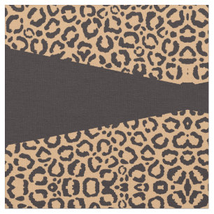 Tecido Impressão Animal Dourada Chita Leopardo Preta Mode