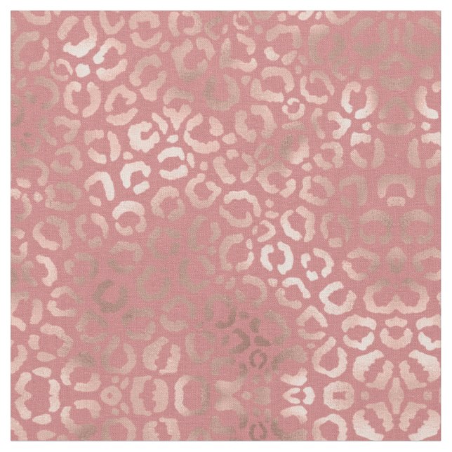 Tecido Impressão Animal Leopardo-rosa-rosa-Rosa-chic (Detalhe)