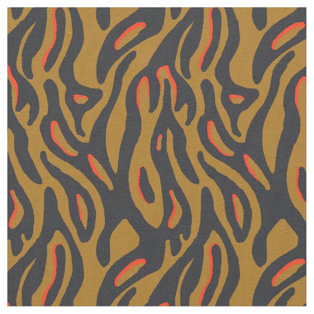 Tecido Impressão animal moderna Linhas onduladas abstrata (Detalhe)