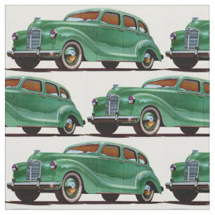 Tecido impressão Austin Devon verde 1948
