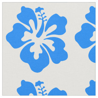 Tecido Impressão azul da flor do hibiscus