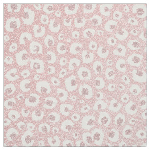 Tecido Impressão branca-leopardo-branca brilhante Rosa D