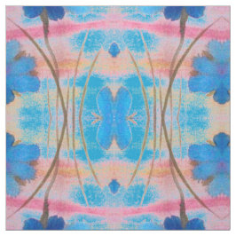 Tecido Impressão cor azul e cor-de-rosa