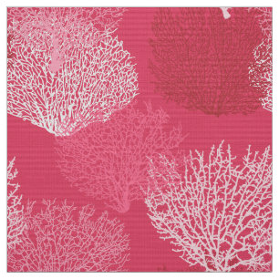 Tecido Impressão coral do fã, máscaras do rosa coral