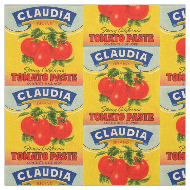 Tecido impressão da etiqueta da pasta de tomate de (Modelo)