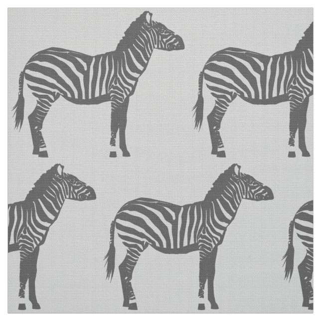 Tecido Impressão da zebra - máscaras do cinza/cinzas (Modelo)