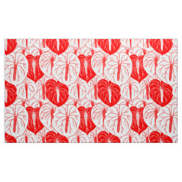 Tecido Impressão de Anthurium moderno havaiano, azulejo s