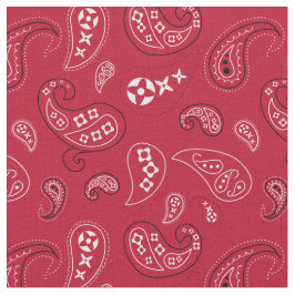 Tecido Impressão de Bandana Ocidental do Red and Black Pa