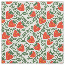 Impressão de bloco de morango da arte popular em v