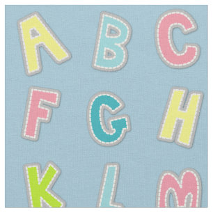 Tecido Impressão de Enfermeiro Cute Alphabet Themed