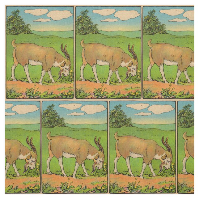 Tecido impressão de ilustração da pilhagem de cabra de 19 (Modelo)