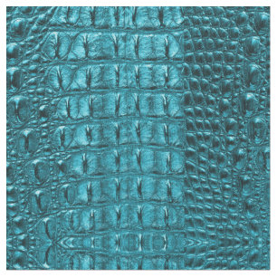 Tecido impressão de jacaré azul de turquesa aqua