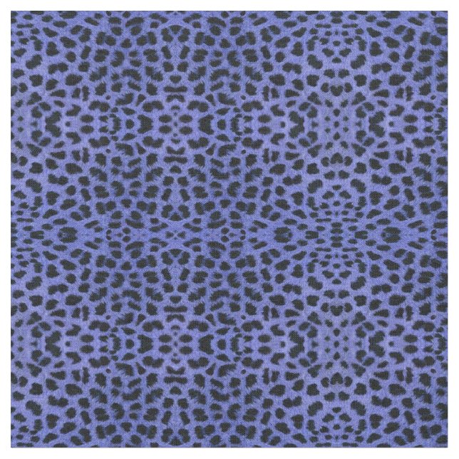 Tecido Impressão de Leopardo Azul (Detalhe)