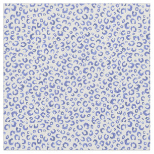 Tecido Impressão de Leopardo Azul Branco