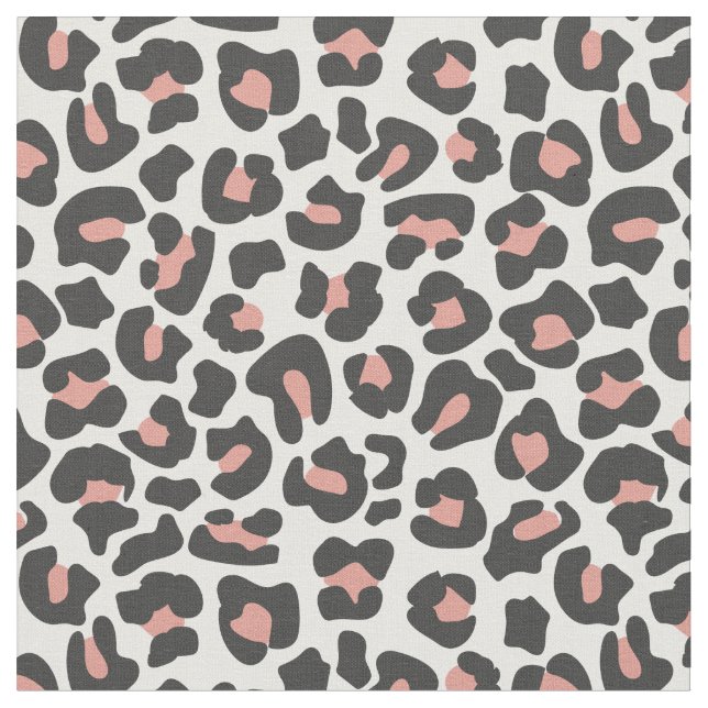Tecido Impressão de Leopardo Branco Preto (Detalhe)