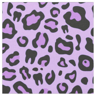 Tecido Impressão de leopardo dentário roxo