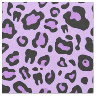 Tecido Impressão de leopardo dentário roxo