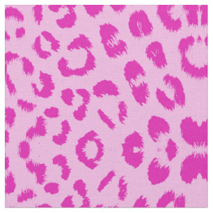Tecido Impressão de leopardo rosa sobre rosa