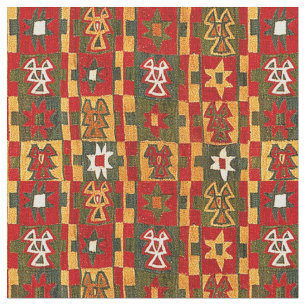 Tecido Impressão de Padrão de Estrela Tribal do Inca Anti