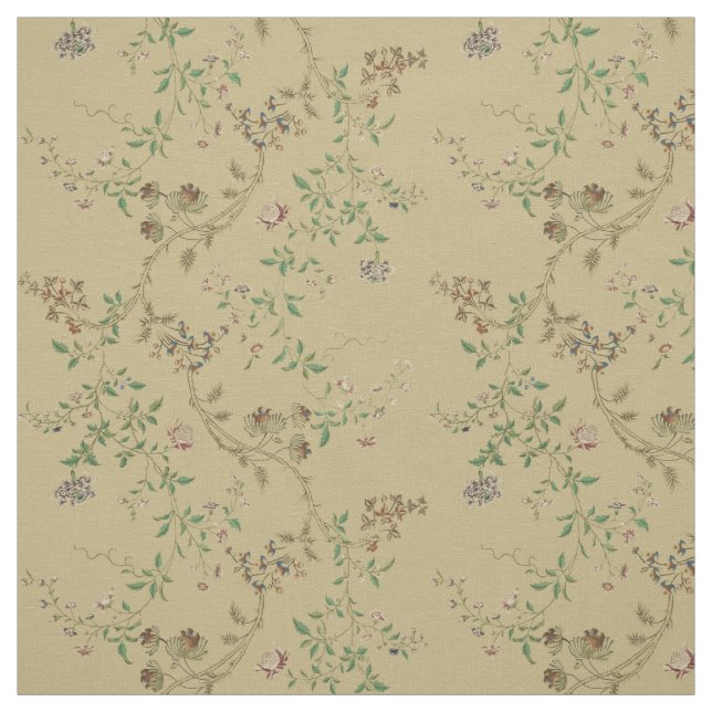 Tecido Impressão de Padrão de Vinha Floral do Século 18 (Modelo)
