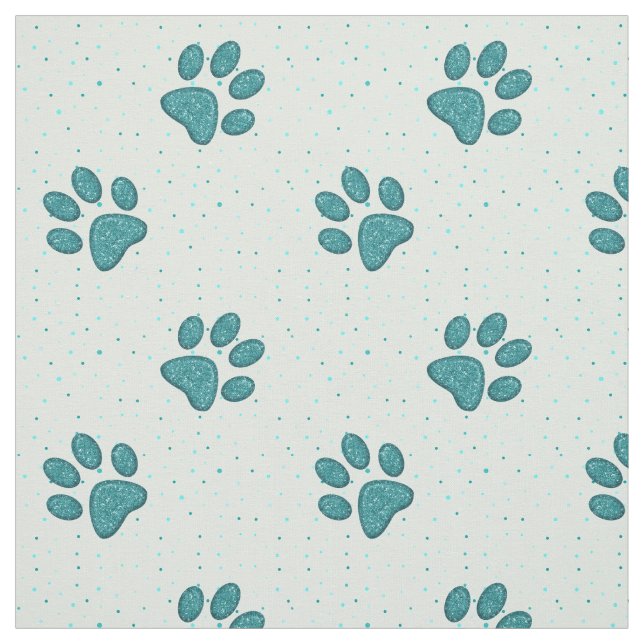 Tecido impressão de pata cinzenta - menta (Modelo)