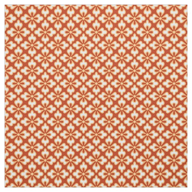 Tecido impressão de quimono floral, laranja (Modelo)