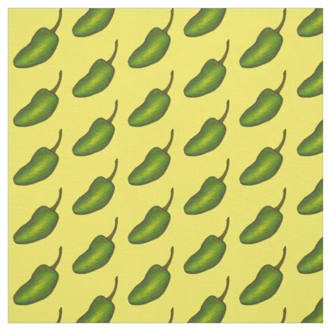 Tecido Impressão de vegetação vegetativa do pimenta verde (Modelo)