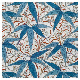 Tecido Impressão de William Morris, azul da sarja de