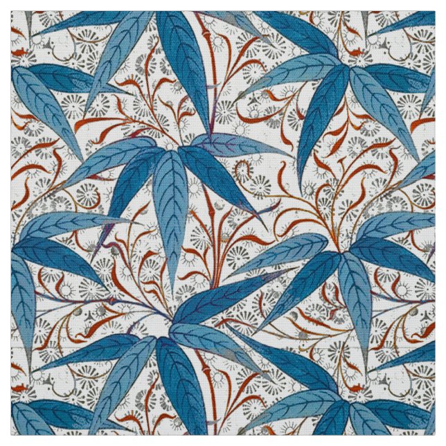 Tecido Impressão de William Morris, azul da sarja de (Modelo)
