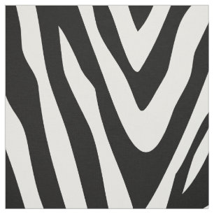 Tecido Impressão de Zebra Negra e Branca em Grande Escala