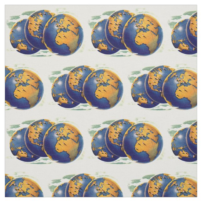 Tecido impressão do globo (Modelo)