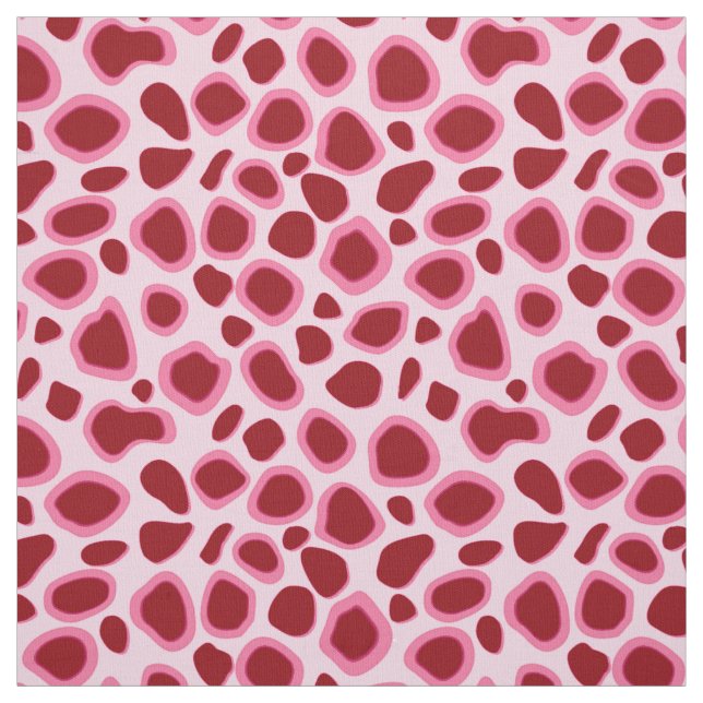 Tecido Impressão do leopardo - Borgonha e rosa (Modelo)