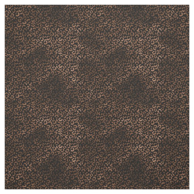 Tecido Impressão do Leopardo Preto Glam Brown (Modelo)