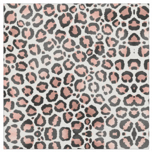 Tecido Impressão do Leopardo Preto-Rosa de-Quic Moderno