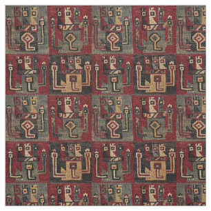Tecido Impressão do padrão tribal peruano pré-colombiano