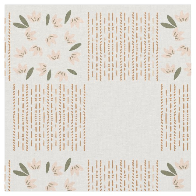 Tecido Impressão em bloco de flores minúsculas da primave (Detalhe)