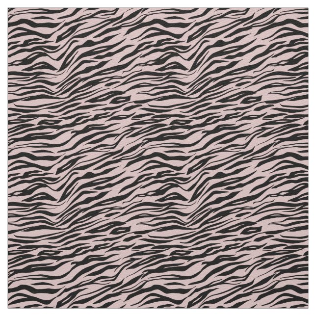 Tecido Impressão em Zebra Negra Rosa (Modelo)