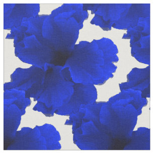 Tecido Impressão floral do hibiscus azul