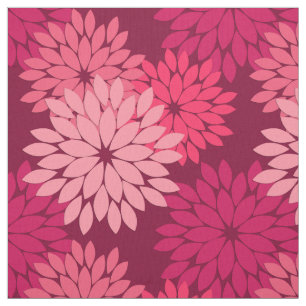 Tecido Impressão floral moderno do quimono, rosa coral &