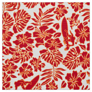 Tecido Impressão havaiano da camisa do hibiscus de Parea