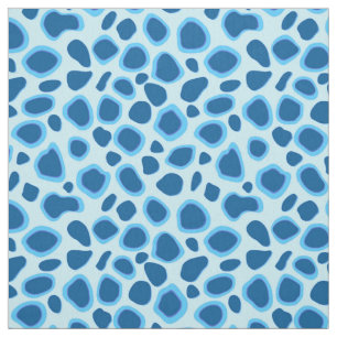 Tecido Impressão Leopard - Cobalto Escuro e Azul-Céu