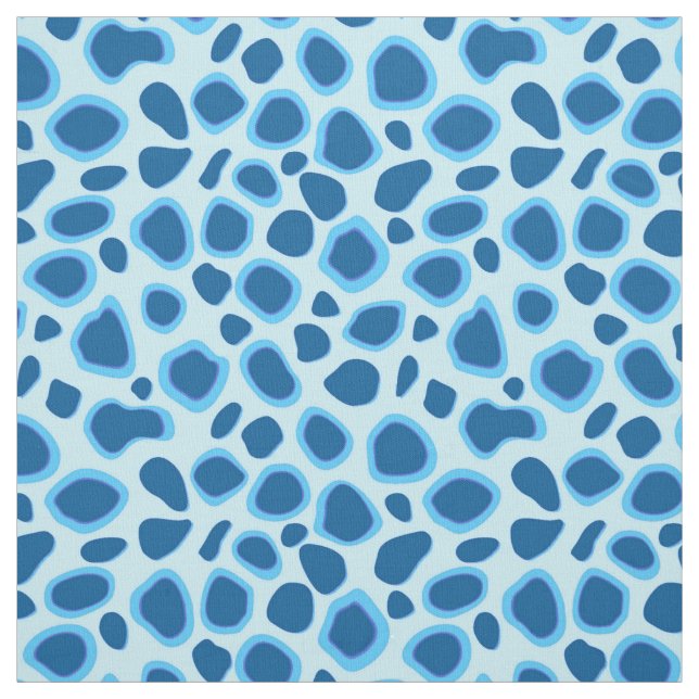 Tecido Impressão Leopard - Cobalto Escuro e Azul-Céu (Modelo)
