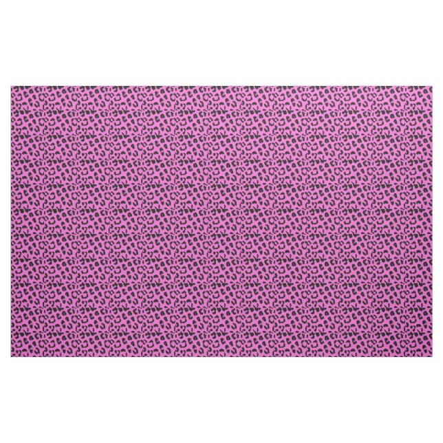 Tecido Impressão Leopardo Preto e Rosa (Jarda)