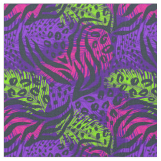 Tecido Impressão Neon Animal